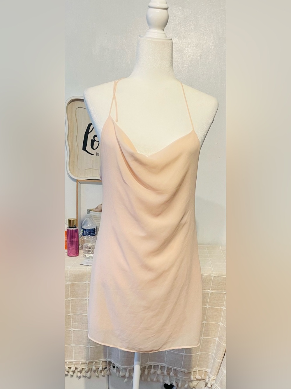 Forever 21 Pink light  nude mini dress size S NWT - Picture 3 of 12